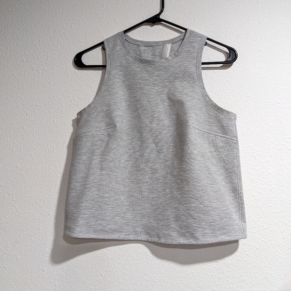 lululemon athletica Tops - Lululemon Split Back Cropped Top Tank, Heather Gray, Womens